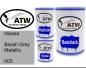 Preview: Nissan, Bluish Grey Metallic, 003: 500ml Lackdose + 500ml Klarlack + 250ml Härter - Set, von ATW Autoteile West.